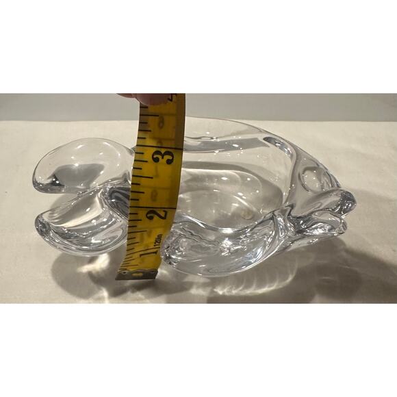 Fish Shaped Candy Trinket Art Vannes France Crystal Ring Dish 2”H x 6.5"L Vtg - Picture 8 of 10